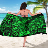 Hawaii Shark Sarong Polynesian Pattern Green Version - Wonder Print Shop