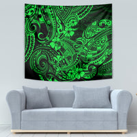 Hawaii Shark Tapestry Polynesian Pattern Green Version - Wonder Print Shop