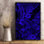 Hawaii Shark Canvas Wall Art Polynesian Pattern Navy Blue Version - Wonder Print Shop