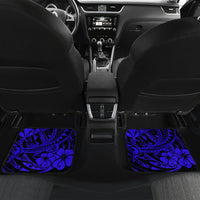 Hawaii Shark Car Mats Polynesian Pattern Navy Blue Version - Wonder Print Shop