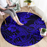 hawaii-shark-round-carpet-polynesian-pattern-navy-blue-version