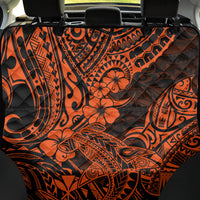 Hawaii Shark Back Car Seat Cover Polynesian Pattern Orange Version - Wonder Print Shop