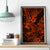 Hawaii Shark Canvas Wall Art Polynesian Pattern Orange Version - Wonder Print Shop
