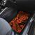 Hawaii Shark Car Mats Polynesian Pattern Orange Version - Wonder Print Shop