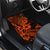 Hawaii Shark Car Mats Polynesian Pattern Orange Version - Wonder Print Shop