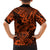 Hawaii Shark Kid Hawaiian Shirt Polynesian Pattern Orange Version - Wonder Print Shop