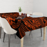 Hawaii Shark Tablecloth Polynesian Pattern Orange Version - Wonder Print Shop