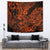 Hawaii Shark Tapestry Polynesian Pattern Orange Version - Wonder Print Shop