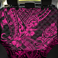 Hawaii Shark Back Car Seat Cover Polynesian Pattern Pink Version - Wonder Print Shop