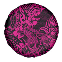 Hawaii Shark Spare Tire Cover Polynesian Pattern Pink Version - Wonder Print Shop