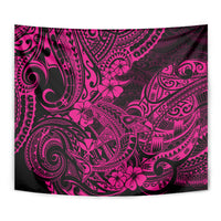 Hawaii Shark Tapestry Polynesian Pattern Pink Version - Wonder Print Shop