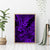 Hawaii Shark Canvas Wall Art Polynesian Pattern Purple Version - Wonder Print Shop
