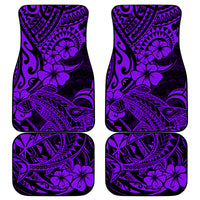 Hawaii Shark Car Mats Polynesian Pattern Purple Version - Wonder Print Shop