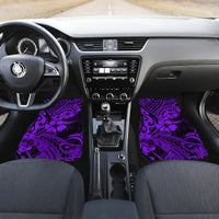 Hawaii Shark Car Mats Polynesian Pattern Purple Version - Wonder Print Shop
