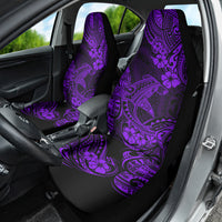 Hawaii Shark Car Seat Cover Polynesian Pattern Purple Version - Wonder Print Shop