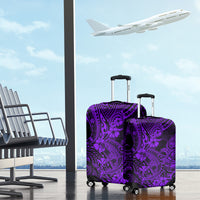 Hawaii Shark Luggage Cover Polynesian Pattern Purple Version - Wonder Print Shop