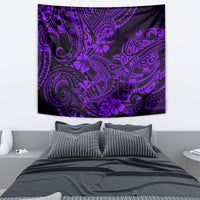 Hawaii Shark Tapestry Polynesian Pattern Purple Version - Wonder Print Shop