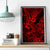 Hawaii Shark Canvas Wall Art Polynesian Pattern Red Version - Wonder Print Shop
