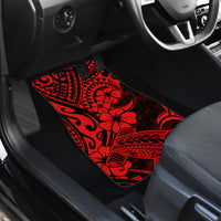 Hawaii Shark Car Mats Polynesian Pattern Red Version - Wonder Print Shop