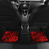 Hawaii Shark Car Mats Polynesian Pattern Red Version - Wonder Print Shop