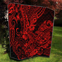 Hawaii Shark Quilt Polynesian Pattern Red Version - Wonder Print Shop