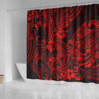 hawaii-shark-shower-curtain-polynesian-pattern-red-version