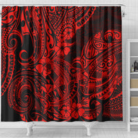 hawaii-shark-shower-curtain-polynesian-pattern-red-version