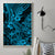 Hawaii Shark Canvas Wall Art Polynesian Pattern Sky Blue Version - Wonder Print Shop