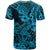 Hawaii Shark T Shirt Polynesian Pattern Sky Blue Version - Wonder Print Shop