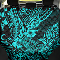 Hawaii Shark Back Car Seat Cover Polynesian Pattern Turquoise Version - Wonder Print Shop