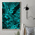 Hawaii Shark Canvas Wall Art Polynesian Pattern Turquoise Version - Wonder Print Shop