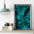 Hawaii Shark Canvas Wall Art Polynesian Pattern Turquoise Version - Wonder Print Shop