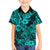 Hawaii Shark Kid Hawaiian Shirt Polynesian Pattern Turquoise Version - Wonder Print Shop