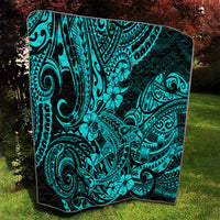 Hawaii Shark Quilt Polynesian Pattern Turquoise Version - Wonder Print Shop