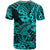 Hawaii Shark T Shirt Polynesian Pattern Turquoise Version - Wonder Print Shop