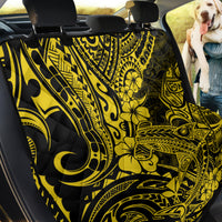 Hawaii Shark Back Car Seat Cover Polynesian Pattern Yellow Version - Wonder Print Shop