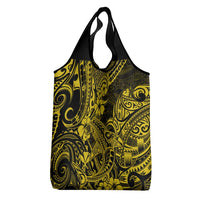 Hawaii Shark Grocery Bag Polynesian Pattern Yellow Version