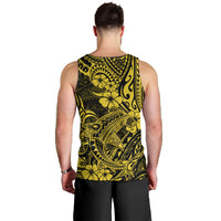 Hawaii Shark Men Tank Top Polynesian Pattern Yellow Version - Wonder Print Shop