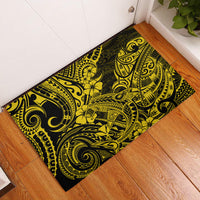 Hawaii Shark Rubber Doormat Polynesian Pattern Yellow Version - Wonder Print Shop