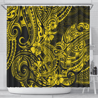 hawaii-shark-shower-curtain-polynesian-pattern-yellow-version