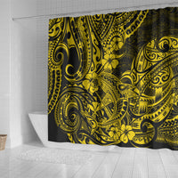 hawaii-shark-shower-curtain-polynesian-pattern-yellow-version