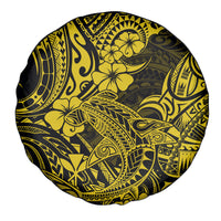 Hawaii Shark Spare Tire Cover Polynesian Pattern Yellow Version - Wonder Print Shop