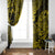 Hawaii Shark Window Curtain Polynesian Pattern Yellow Version - Wonder Print Shop
