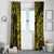 Hawaii Shark Window Curtain Polynesian Pattern Yellow Version - Wonder Print Shop