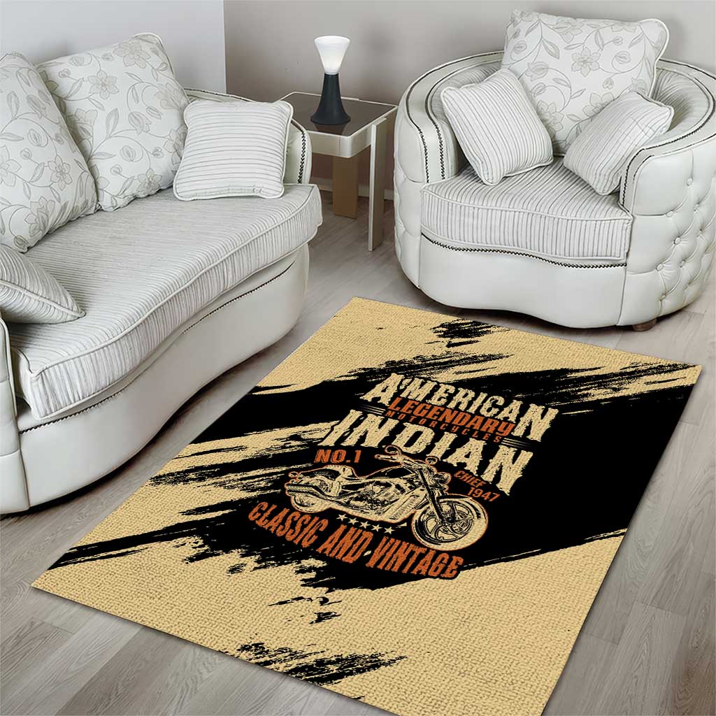 American Legendary Motorcycles Indian Chief 1947 Area Rug Classic and Vintage - Wonder Print Shop