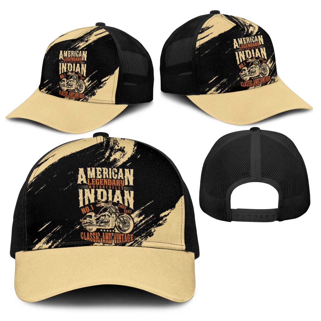 American Legendary Motorcycles Indian Chief 1947 Baseball Net Cap Classic and Vintage - Wonder Print Shop