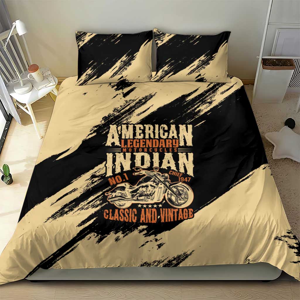 American Legendary Motorcycles Indian Chief 1947 Bedding Set Classic and Vintage - Wonder Print Shop