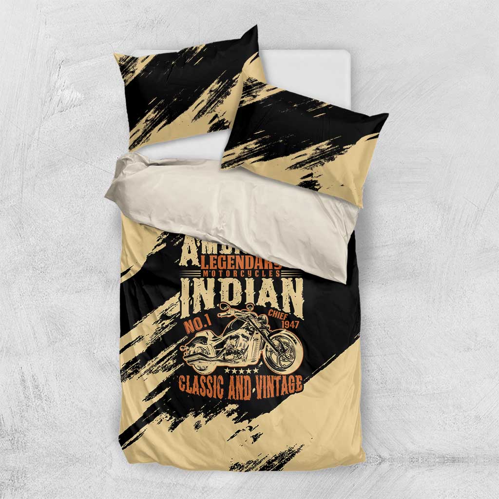 American Legendary Motorcycles Indian Chief 1947 Bedding Set Classic and Vintage - Wonder Print Shop