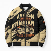 Personalized American Legendary Motorcycles Indian Chief 1947 Bomber Puffer Jacket Classic and Vintage - Wonder Print Shop