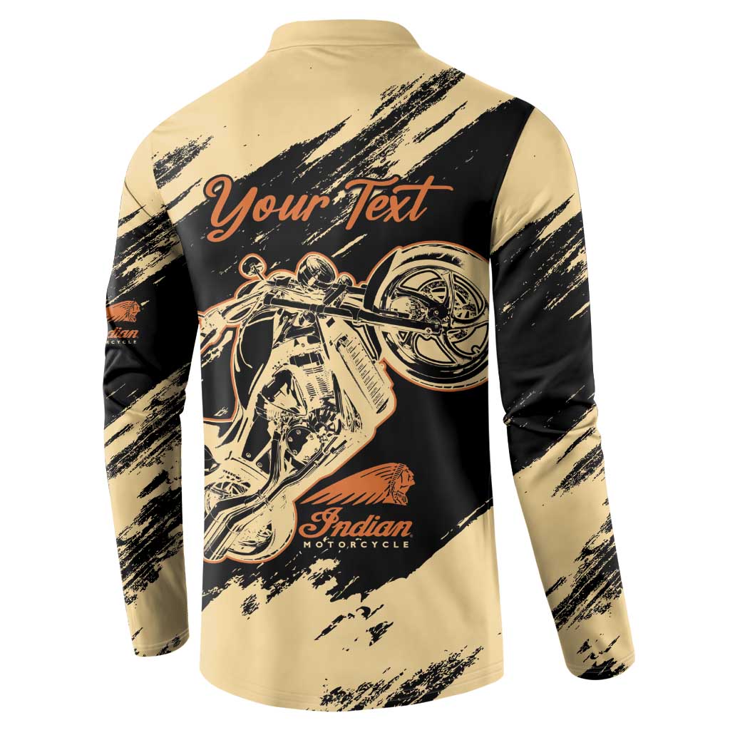 Personalized American Legendary Motorcycles Indian Chief 1947 Button Sweatshirt Classic and Vintage - Wonder Print Shop